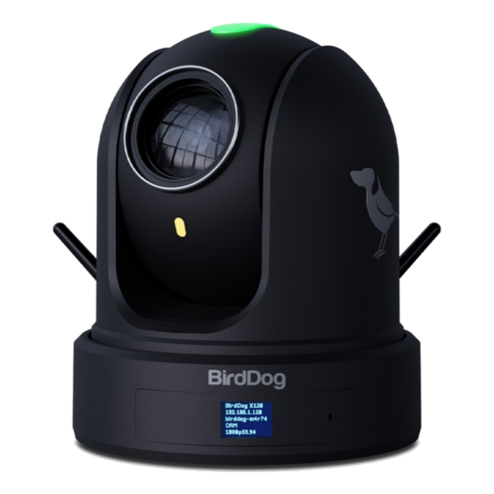 BirdDog X120 PTZ camera angled front view